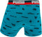 Puma multilogo and stripe print boxer 2p - Sportonderbroek - Kinderen - blue danube - 140