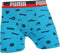 Puma multilogo and stripe print boxer 2p - Sportonderbroek - Kinderen - blue danube - 140