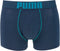 PUMA Rebel Placed Print Boxershort - 2-pack - Zeegroen/Blauw - Maat L