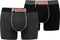 PUMA Rebel Placed Print Boxershort -2-pack - Zwart/Antraciet Grijs Melange - Maat L