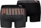 PUMA Rebel Placed Print Boxershort -2-pack - Zwart/Antraciet Grijs Melange - Maat L