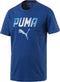 Puma Rebel Tee - Sportshirt - Heren - True Blue-Font - Maat L