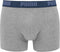 PUMA Rugby Stripe YD Boxerhosrt - 2-pack - Grijs/Blauw - Maat M