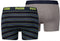 PUMA Rugby Stripe YD Boxerhosrt - 2-pack - Grijs/Blauw - Maat M