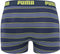 PUMA Rugby Stripe YD Boxerhosrt - 2-pack - Grijs/Blauw - Maat M