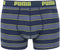 PUMA Rugby Stripe YD Boxerhosrt - 2-pack - Grijs/Blauw - Maat M