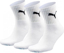 Puma short crew 3p unisex - Sportsokken - Volwassenen - white - 43-46
