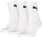 Puma short crew 3p unisex - Sportsokken - Volwassenen - white - 43-46