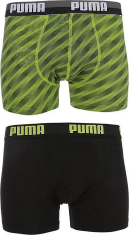 PUMA Soundwave Print Boxershort - 2-pack - Lime Punch - Maat M