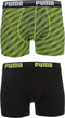 PUMA Soundwave Print Boxershort - 2-pack - Lime Punch - Maat M