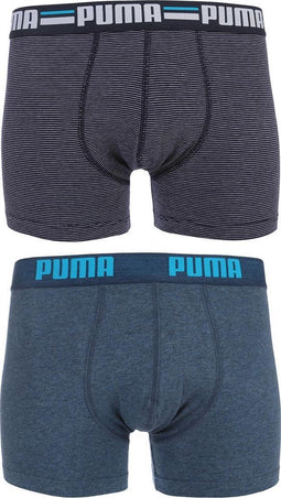 PUMA Stripe Design 0103 Boxershort - 2-pack - Blauw - Maat S