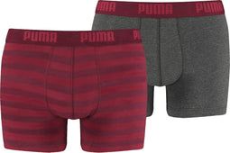 PUMA Stripe Design 1515 Boxershort - 2-pack - Rood - Maat M