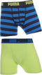 Puma - Stripe Print Boxer 2 pack - Ondergoed - 140 - Blauw/Groen