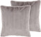 PUMILA - Sierkussen set van 2 - Grijs - 45 x 45 cm - Polyester