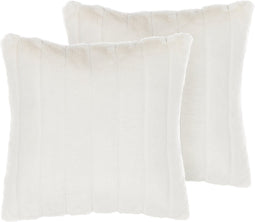 PUMILA - Sierkussen set van 2 - Wit - Polyester
