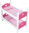 My Beautiful Dollsroom - Houten Poppen-Stapelbed - 54 x 29 x 43 cm - Roze/Wit