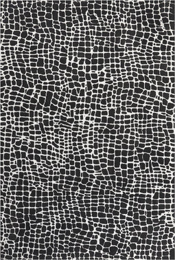 PUNGE - Vloerkleed - Zwart/Wit - 200 x 300 cm - Polyester