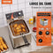 VEVOR EF-12L - Professionele elektrische friteuse - 3100 W - Zilverkleurig