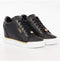 GUESS Faster2 - Hoge sneakers - Leer - Wedgehak 8 cm - Zwart - Maat 39