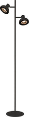 Lucide SENSAS - Vloerlamp - 2xGU10 - Draaibaar en kantelbaar - Zwart