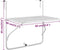 vidaXL - Balkontafel - 60x40 - cm - staal - wit