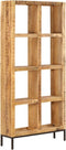 vidaXL - Boekenkast - 80x25x175 - cm - massief - mangohout