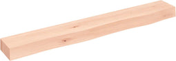 vidaXL - Wandschap - 80x10x6 - cm - onbehandeld - massief - eikenhout