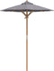 vidaXL - Tuinparasol - Donkergrijs - 150x210 - cm - Bamboe