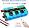 Pure Sine Omvormer 3000W / 6000W -Spanningsomvormer - met 3 Europese stopcontacten en 4 USB-poorten