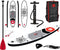 PURE4FUN SUP Board - Opblaasbaar Paddle Board - Complete Set - Met Pomp / Draagtas / Verstelbare Peddel / Enkelkoord / Reparatiekit - Max. 100KG - 305x71cm - Kompas