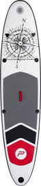 PURE4FUN SUP Board - Opblaasbaar Paddle Board - Complete Set - Met Pomp / Draagtas / Verstelbare Peddel / Enkelkoord / Reparatiekit - Max. 100KG - 305x71cm - Kompas