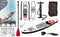 PURE4FUN SUP Board - Opblaasbaar Paddle Board - Complete Set - Met Pomp / Draagtas / Verstelbare Peddel / Enkelkoord / Reparatiekit - Max. 100KG - 305x71cm - Kompas