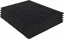 Pure4u Luxe Hotel Gastendoek - Zwart - 5 stuks - 30x50cm - 550 g/m2