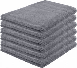 Pure4u Luxe Hotel Handdoek - Antraciet - 6 stuks - 50x100cm - 550 g/m2