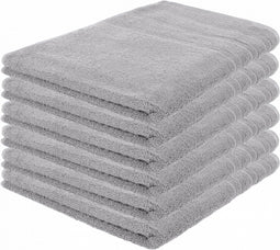 Pure4u Luxe Hotel Handdoek - Grijs - 6 stuks - 50x100cm - 550 g/m2