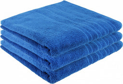 Pure4u Luxe Hotel Handdoek - Jeans blauw - 3 stuks - 70x140cm - 550 g/m2