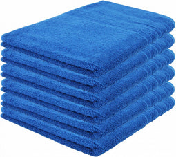 Pure4u Luxe Hotel Handdoek - Jeans blauw - 6 stuks - 50x100cm - 550 g/m2