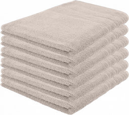 Pure4u Luxe Hotel Handdoek - Taupe - 6 stuks - 50x100cm - 550 g/m2