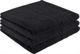 Pure4u Luxe Hotel Handdoek - Zwart - 3 stuks - 70x140cm - 550 g/m2
