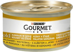 PURINA Gourmet Gold Kip met lever - nat kattenvoer - 85g