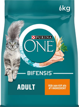 Purina ONE Adult - Kattenvoer Droogvoer - Kip & Volkoren Granen - 6 kg