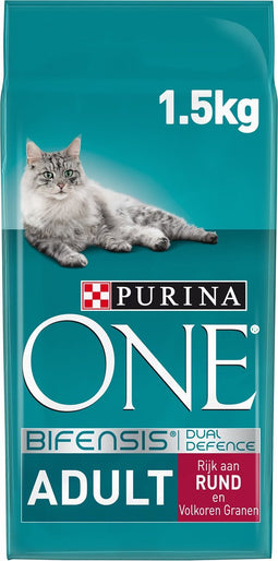 Purina One Adult - Rund Volkoren Granen - Kattenvoer - 1.5 kg