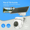 PuroTech IP Beveilingscamera - Buitencamera met Nachtzicht - Buitencamera Met Zonnepaneel - Solar - Op Zonne Energie - Draadloos - Draaibaar en kantelbaar - Wifi Smart Waterproof IP66 - 1080P HD - Nachtzicht - Met Recorder - Dome IP Camera