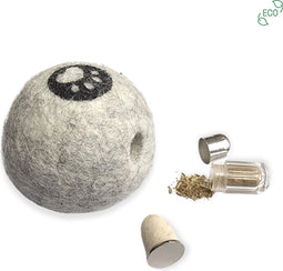 Purridor wollen bal voor katten - Gemaakt van 100% natuurlijke Nieuw-Zeelandse wol - Kattenballetje - Kattenspeeltjes - Inclusief catnip en rammeltje