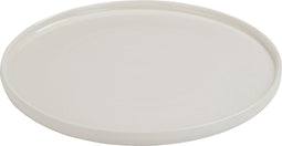 J-Line Rand bord - porselein - wit - 4 stuks - woonaccessoires