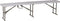 Inklapbare cateringbank - 183x28x43cm - Wit