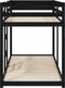 vidaXL - Stapelbed - 80x200 - cm - massief - grenenhout - zwart