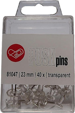 Push pins LPC 40stuks transparant