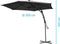 Push-up zweefparasol - Ø 300 cm - Antraciet