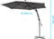 Push-up zweefparasol - Ø300cm - grijs